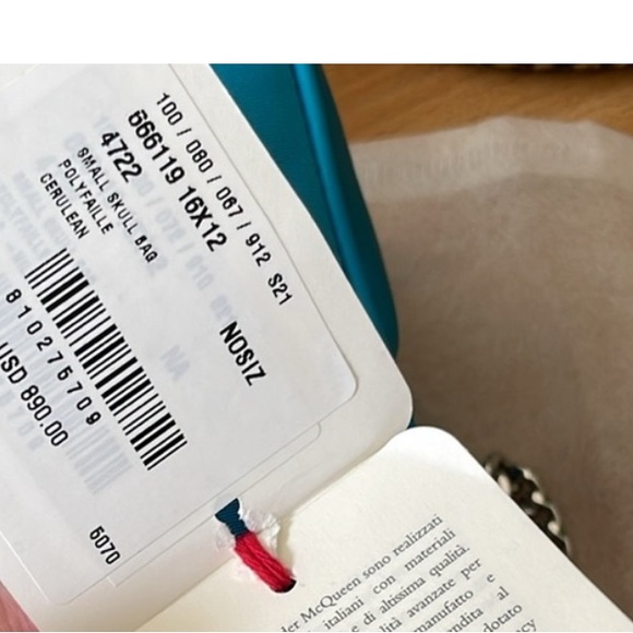 ALEXANDER MCQUEEN, Blue Skull Accent Crossbody Bag - Picture 10 of 16